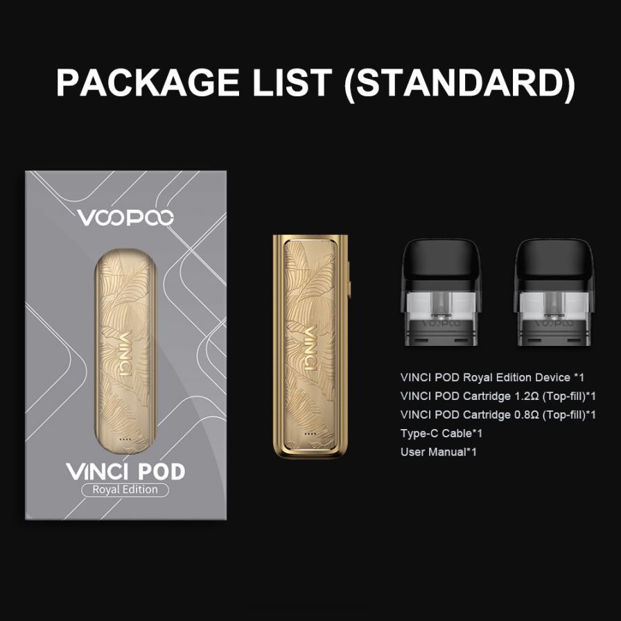 VOOPOO VINCI POD königliche Ausgabe HBH8T0343 Gold Blatt VOOPOO österreich