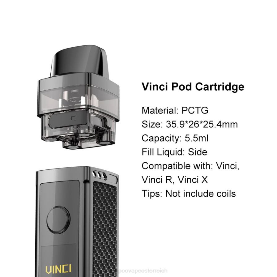 VOOPOO VINCI REPLACEMENT POD (2 Stück) HBH8T0554 Schwarz VOOPOO kaufen österreich
