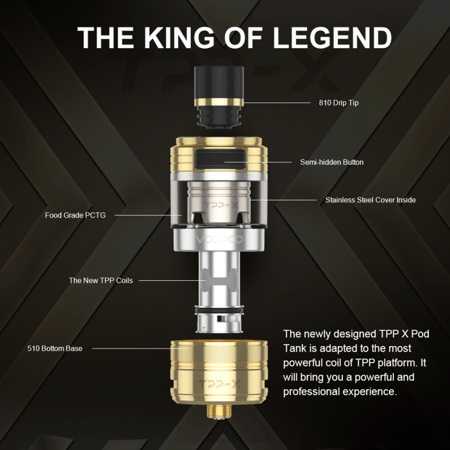 VOOPOO TPP X Pod-Tank HBH8T0514 Regenbogen VOOPOO kaufen österreich