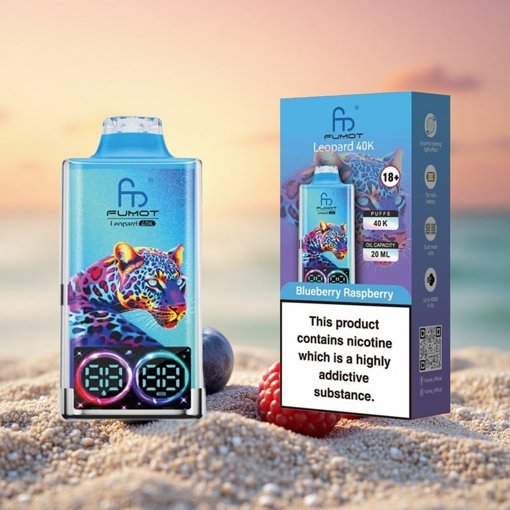 Fumot Leopard 40K Puffs Blaubeere Himbeere Dual Mesh 5% 700mAh