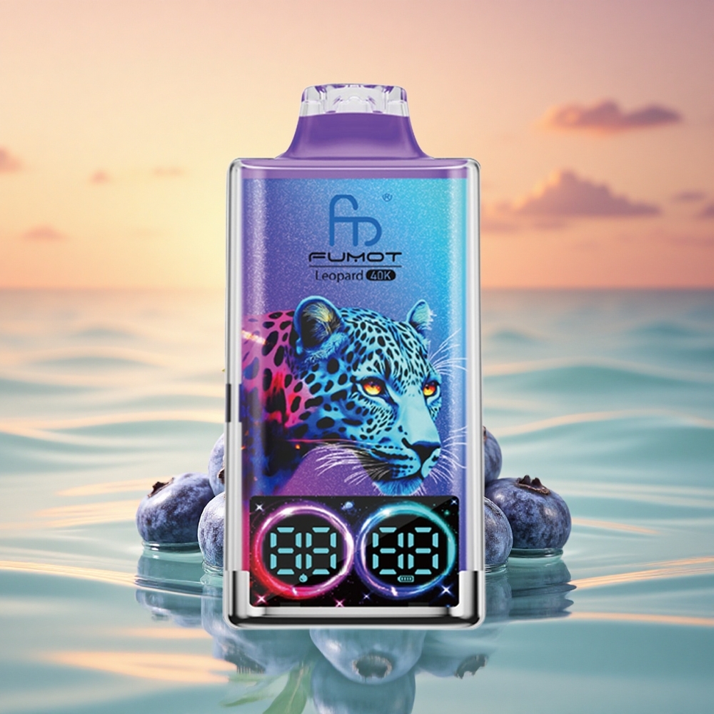 Fumot Leopard 40K Puffs Blaubeere auf Eis mit 5% Nikotin und Dual Mesh