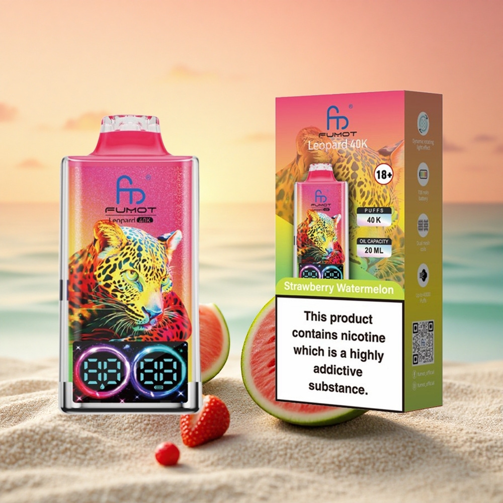 Fumot Leopard 40K Puffs Erdbeer-Wassermelone 5% Dual Mesh