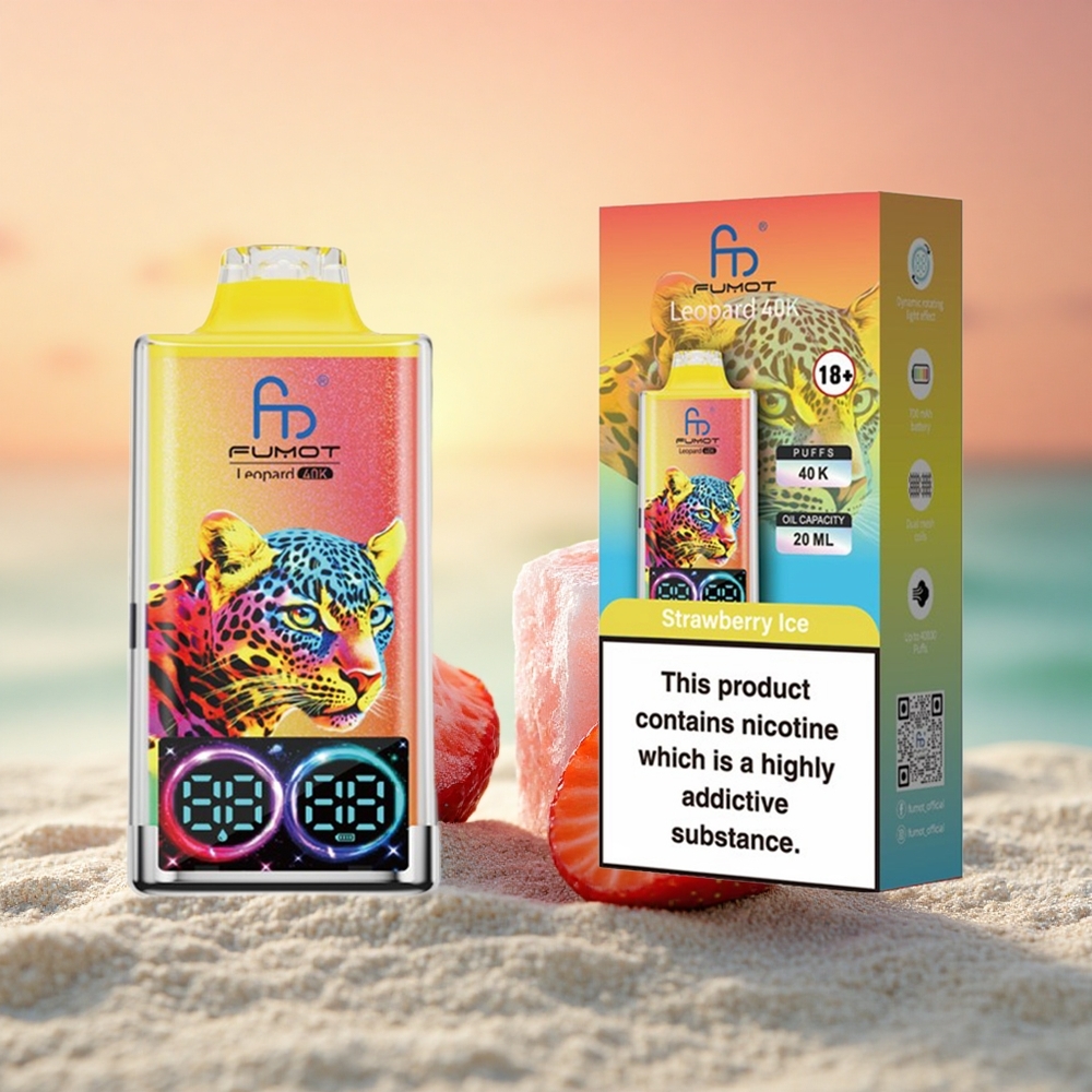 Fumot Leopard 40K Puffs Erdbeereis Dual Mesh 5% 700mAh