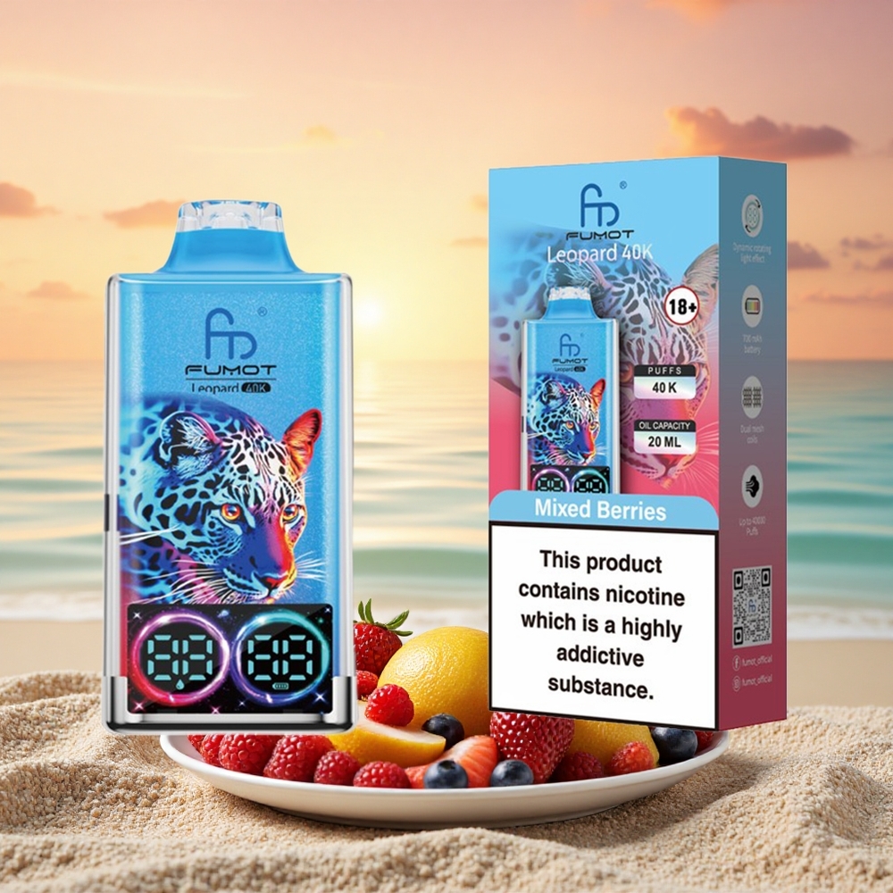 Fumot Leopard 40K Puffs Gemischte Beeren 5% Nikotin Dual Mesh
