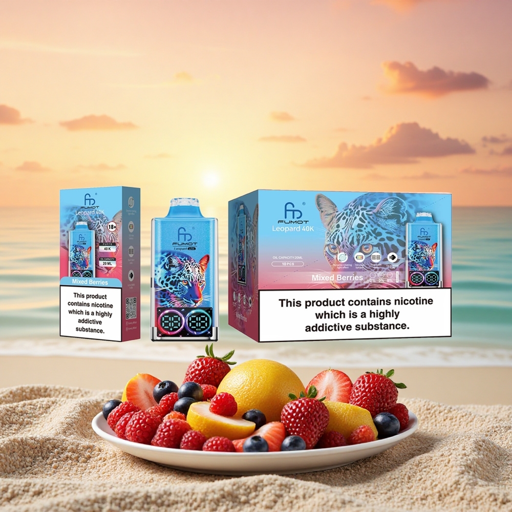 Fumot Leopard 40K Puffs Gemischte Beeren 5% Nikotin Dual Mesh