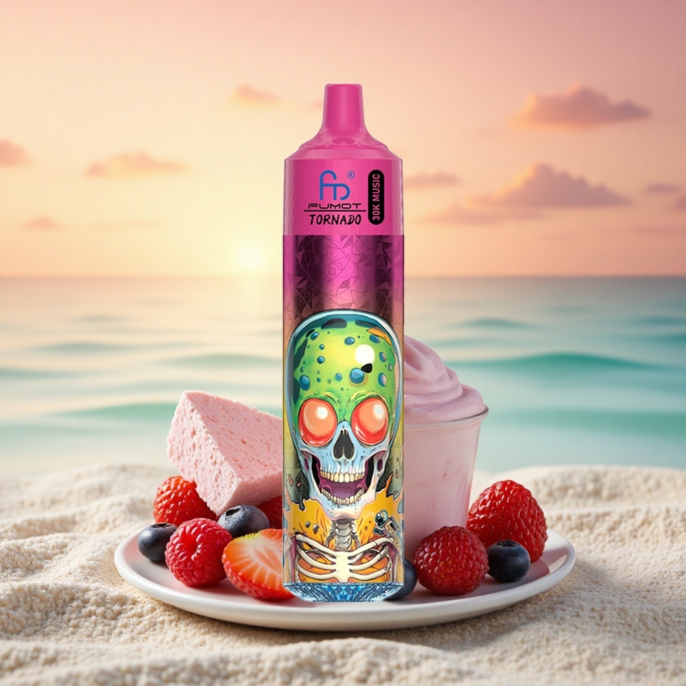 Fumot Randm Tornado 30000 Puffs Blaubeer Erdbeer Himbeer Eiscreme 30mL 5% Mesh