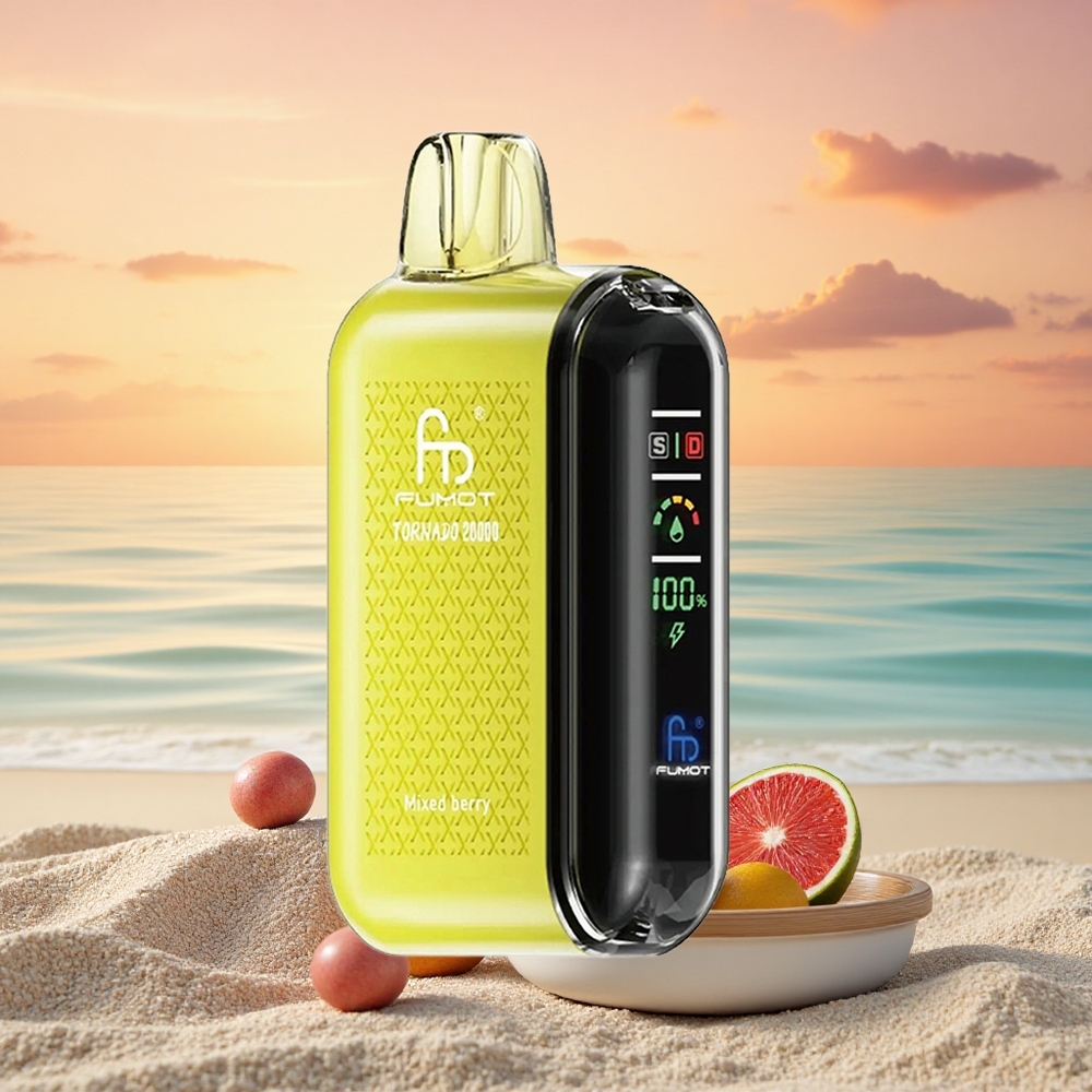 Fumot Tornado 20000 Puffs Gemischte Beeren Dual Mesh Coil Smart Display