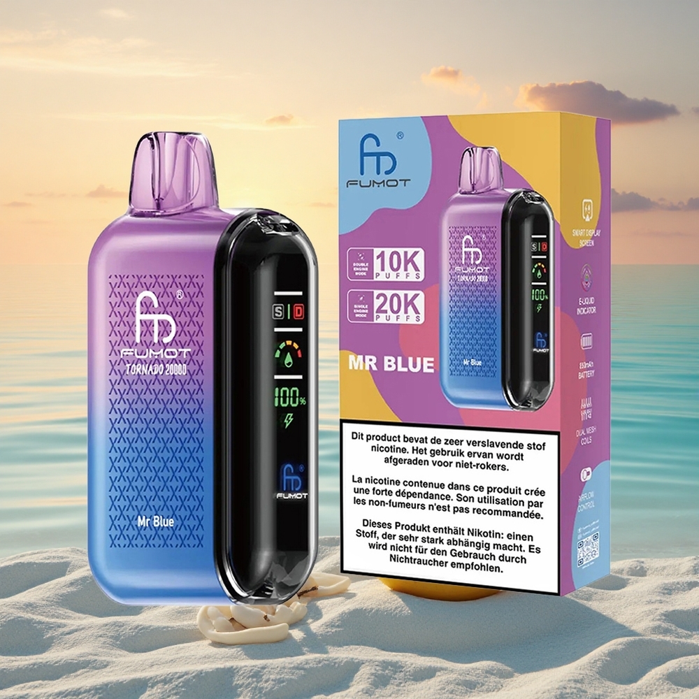 Fumot Tornado 20000 Puffs Herr Blau Dual Mesh 20ml Smart