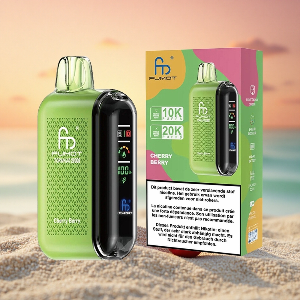 Fumot Tornado 20000 Puffs Kirschbeere Dual Mesh 20ml Smart