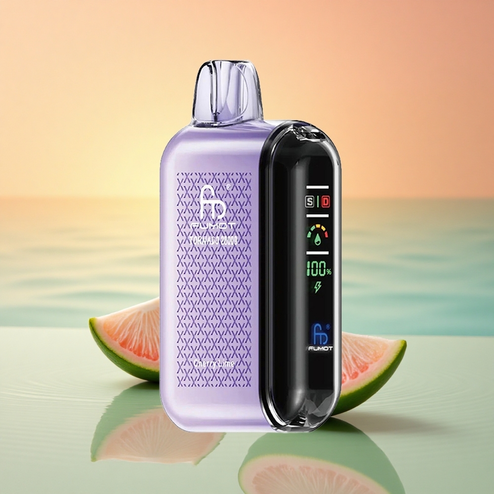 Fumot Tornado 20000 Puffs Kirschlimette Dual Mesh Display