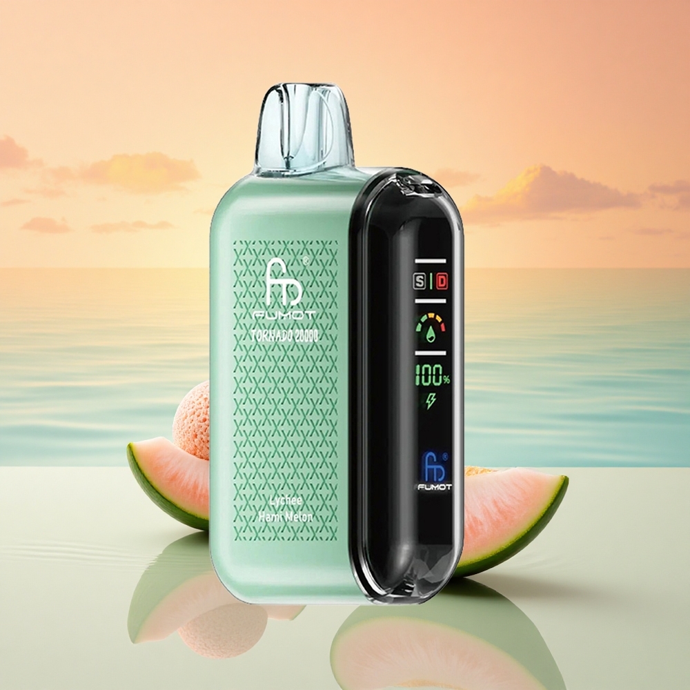 Fumot Tornado 20000 Puffs Litschi-Hami-Melone Dual Mesh Coil Smart Display