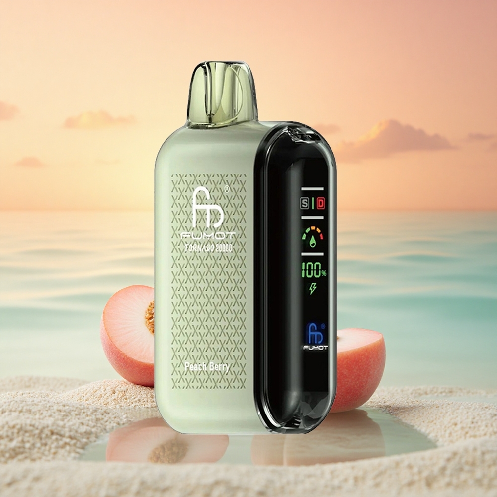 Fumot Tornado 20000 Puffs Pfirsichbeere Dual Mesh Coil