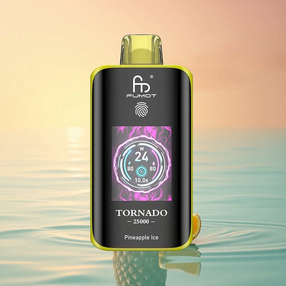Fumot Tornado 25000 Puffs Ananas Eis HD Bildschirm 700mAh