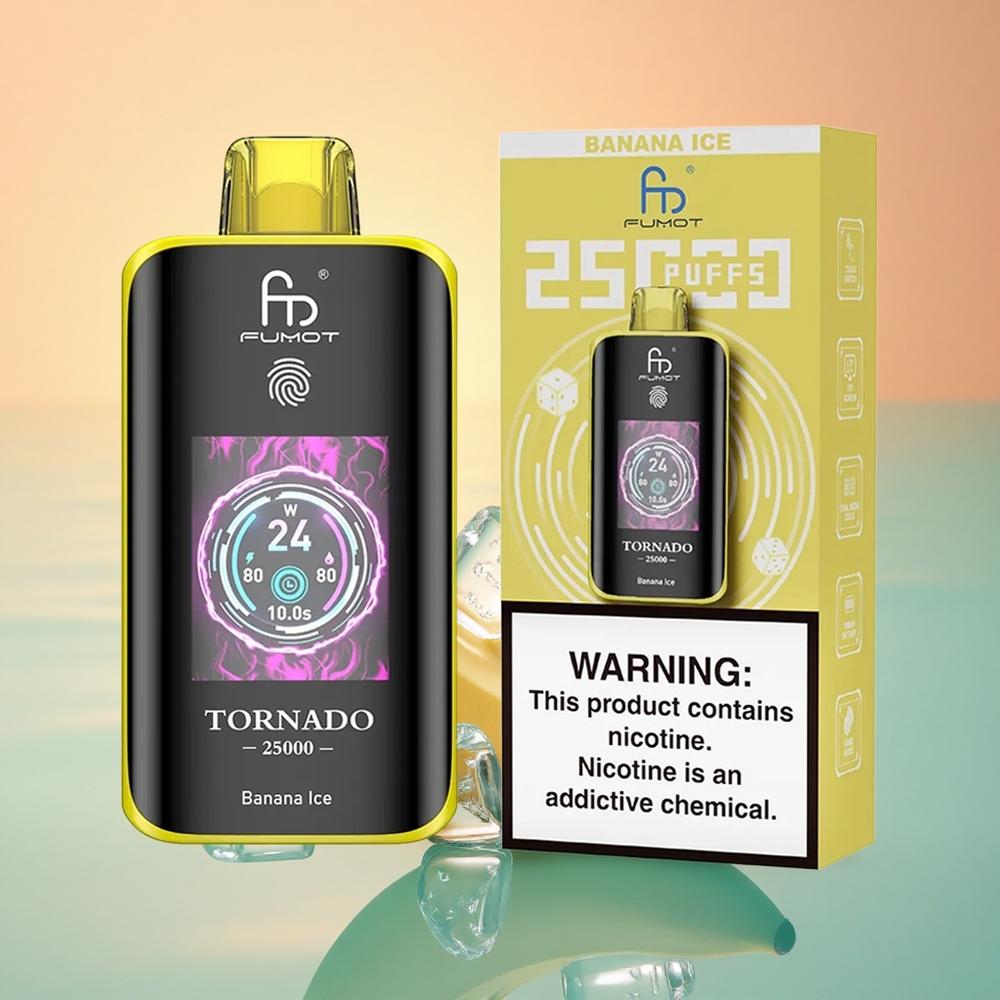 Fumot Tornado 25000 Puffs Bananeneis HD 700mAh 20ml