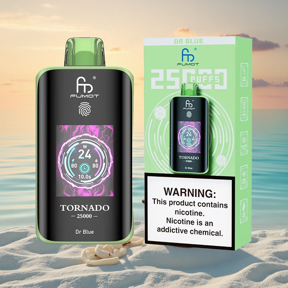 Fumot Tornado 25000 Puffs Dr Blau HD-Bildschirm 700mAh 20ml