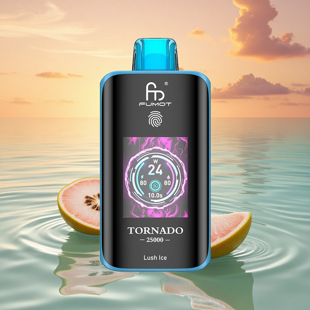 Fumot Tornado 25000 Puffs Frischer Eisgeist mit HD-Bildschirm und 20ml Vorfüllung