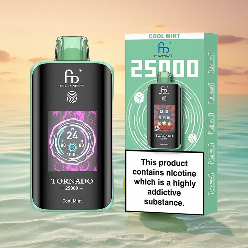 Fumot Tornado 25000 Puffs Kühle Minze HD Typ-C 700mAh