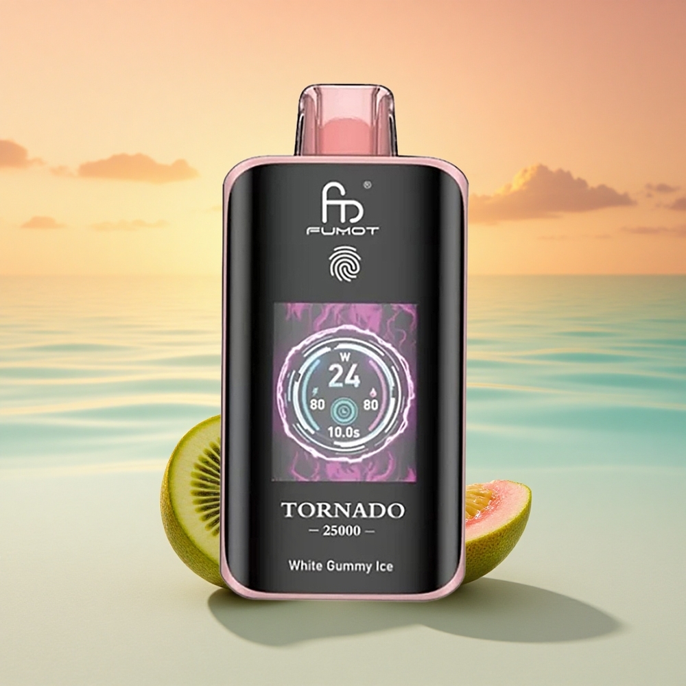 Fumot Tornado 25000 Puffs Kiwi-Passionfrucht-Guave HD 700mAh Typ-C
