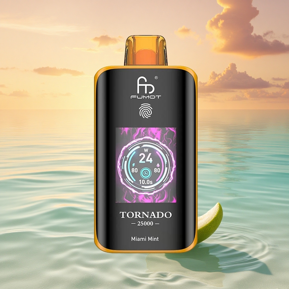 Fumot Tornado 25000 Puffs Miami Münze HD Bildschirm 20ml Vorgefüllt