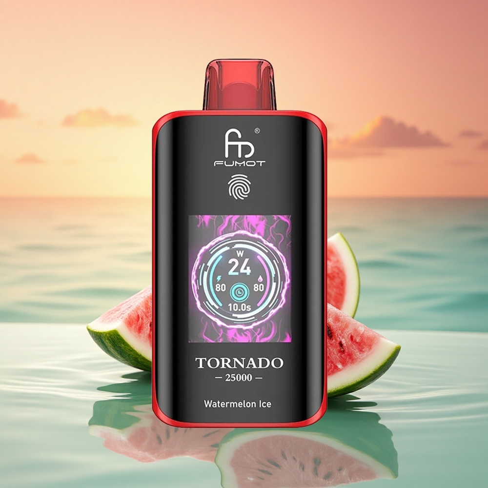 Fumot Tornado 25000 Puffs Wassermelonen-Eis HD Typ-C 700mAh