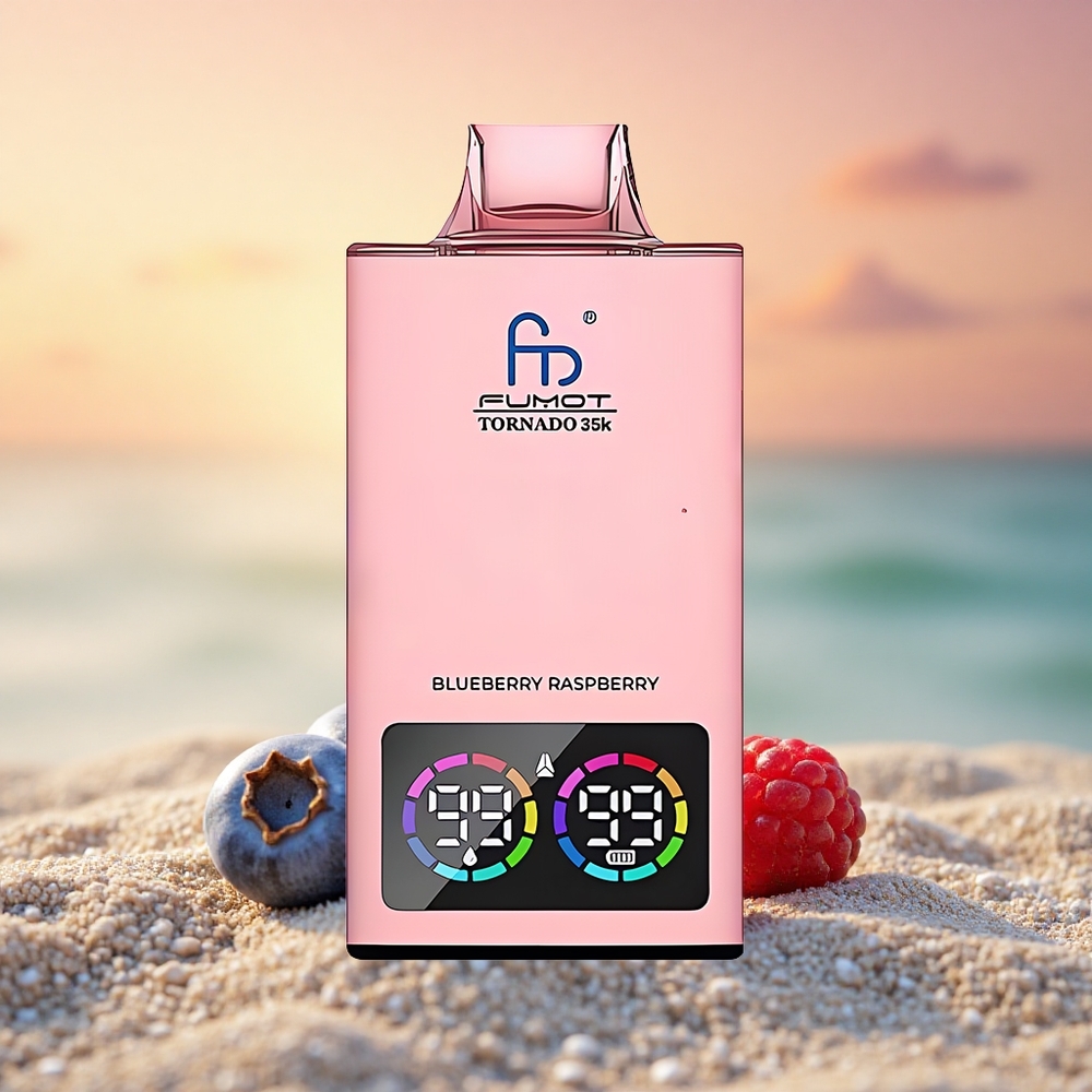 Fumot Tornado 35000 Puffs Blaubeere Himbeere Dual Mesh RGB