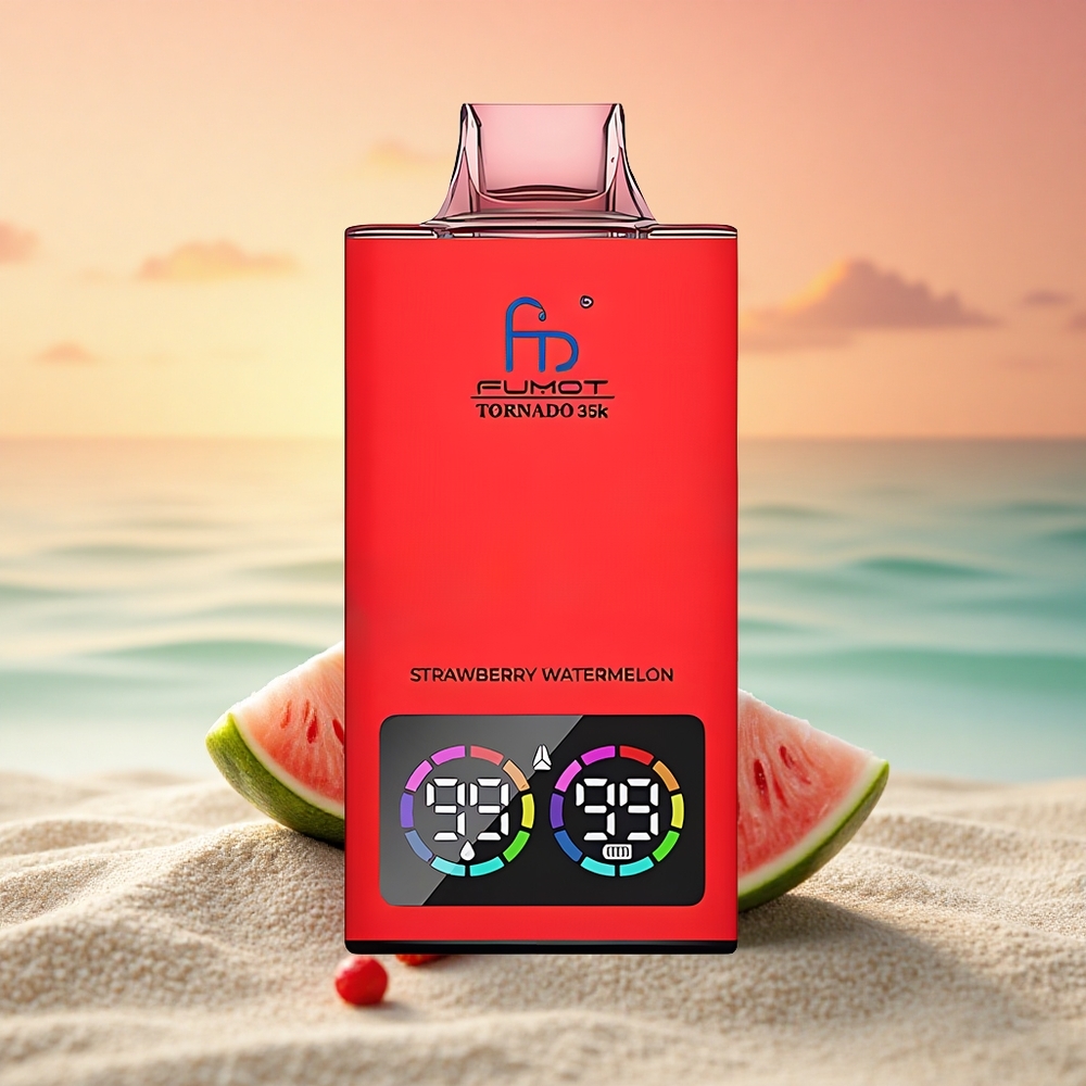 Fumot Tornado 35000 Puffs Erdbeer-Wassermelone Dual Mesh RGB