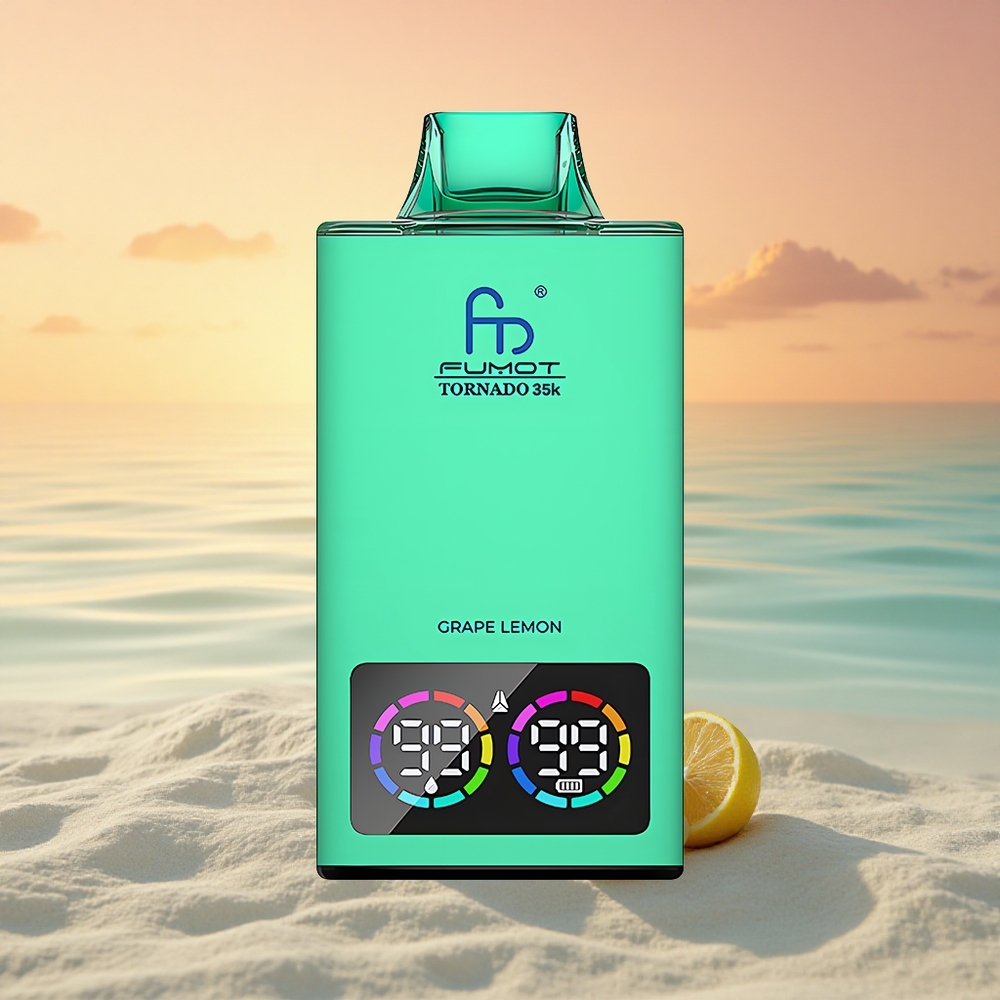 Fumot Tornado 35000 Puffs Traube Zitrone Dual Mesh RGB