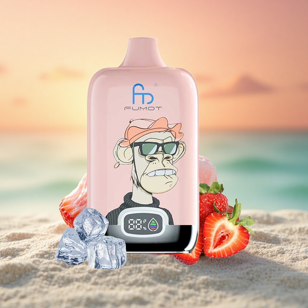 Fumot Tornado Digital Box 12000 Puffs Erdbeereis Mesh Typ-C 20ml