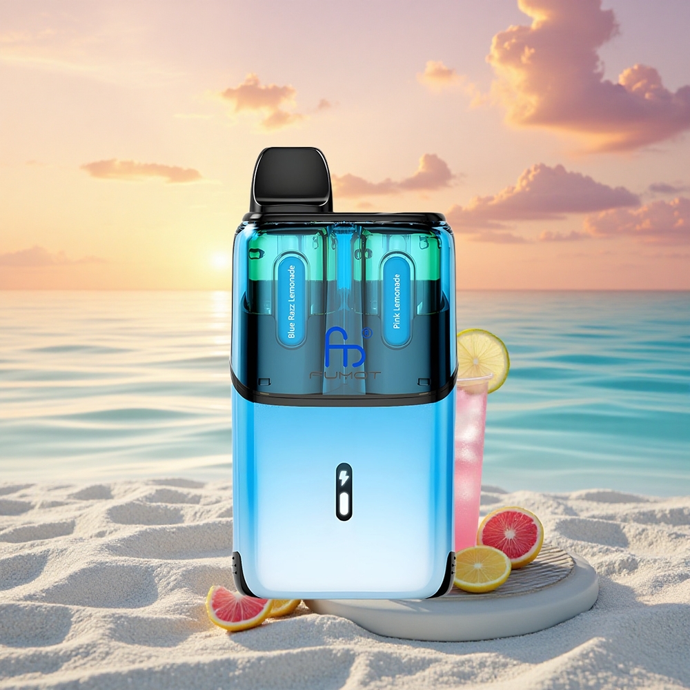 Fumot Ultra T32000 Puffs Blau-Himbeer-Zitronenlimonade - Pinke Limonade mit 24ml E-Liquid und Mesh Coil
