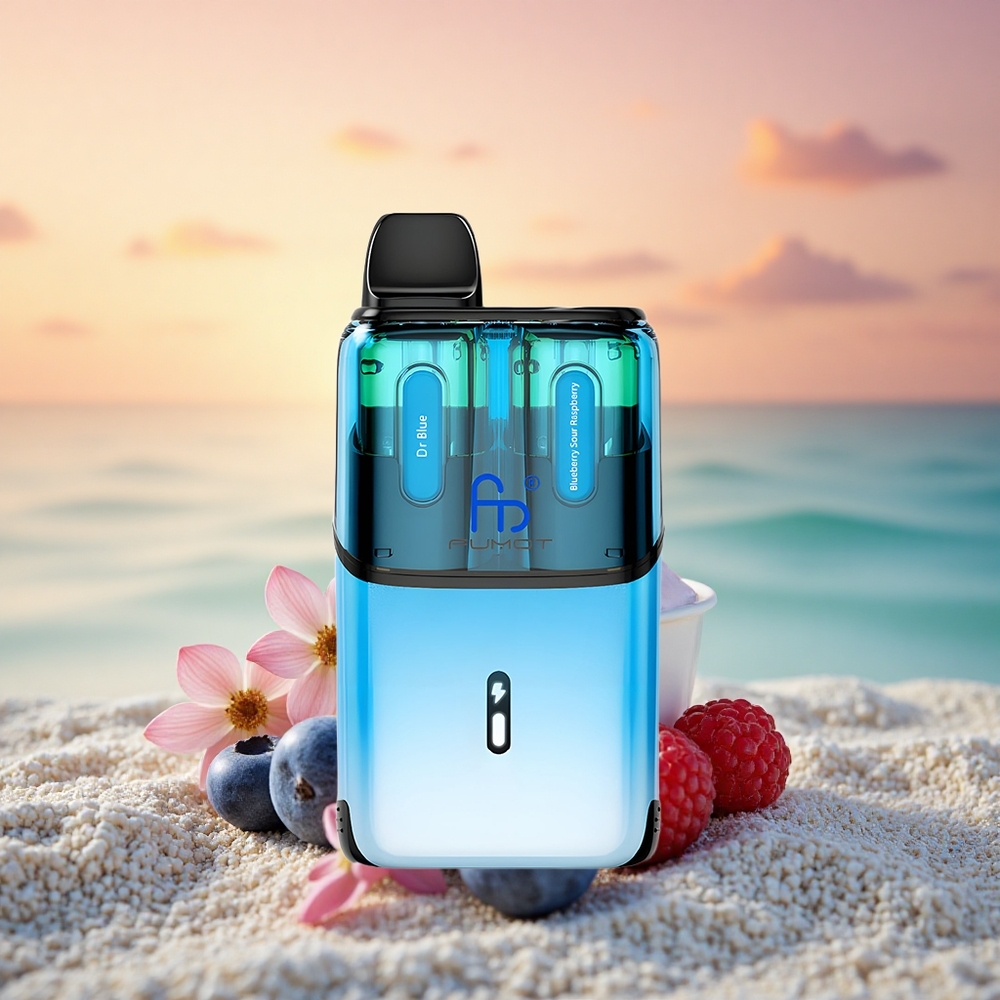 Fumot Ultra T32000 Puffs Dr Blue - Blaubeer-Sauer-Himbeere mit 800mAh Akku und 24ml E-Liquid