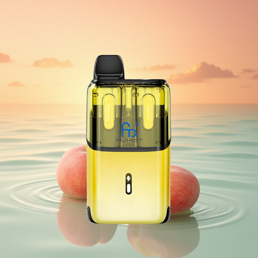 Fumot Ultra T32000 Puffs Dreifach Mango - Saftiger Pfirsich mit 24ml E-Liquid und 800mAh Akku