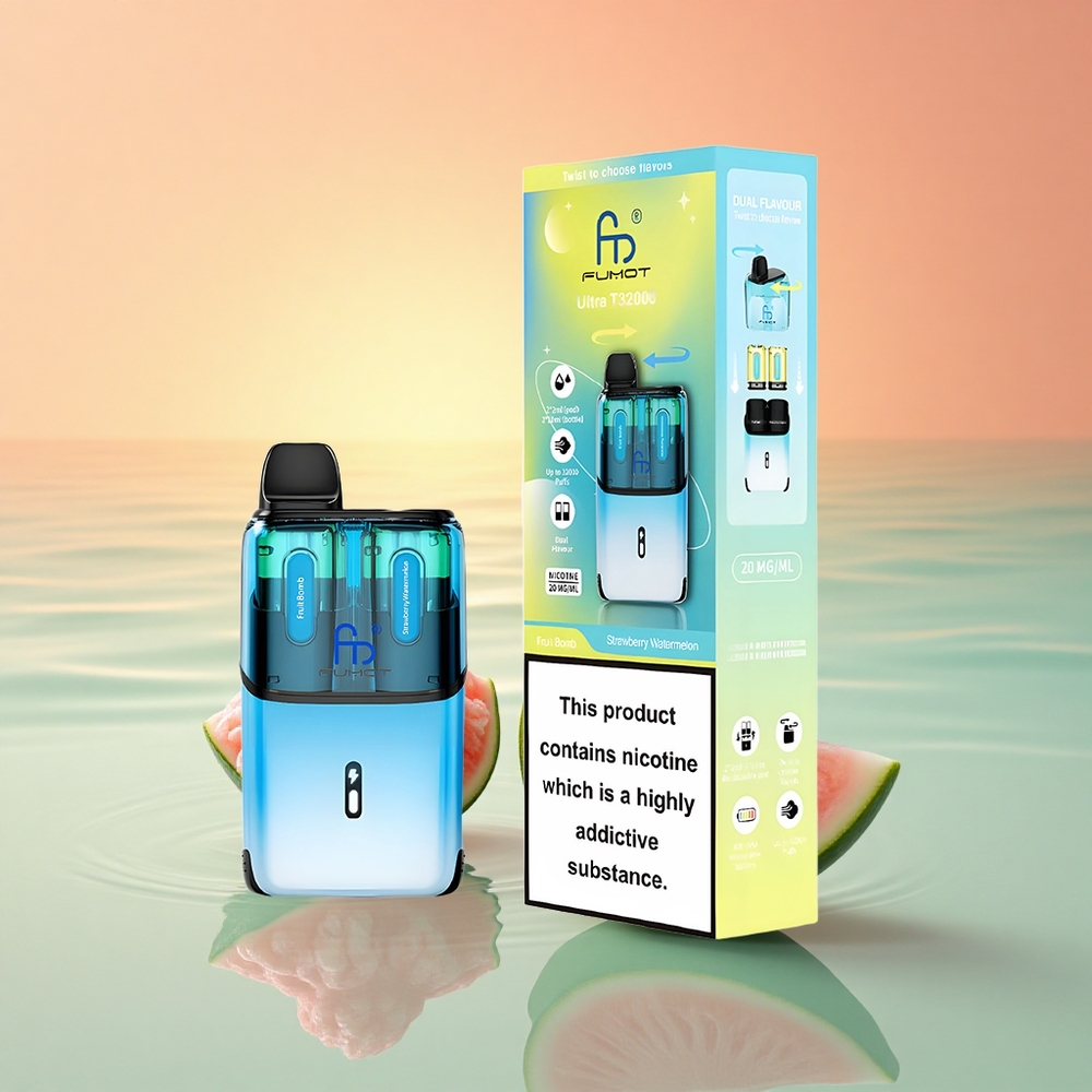 Fumot Ultra T32000 Puffs Frucht Bombe - Erdbeer Wassermelone mit 800mAh & Mesh Coil