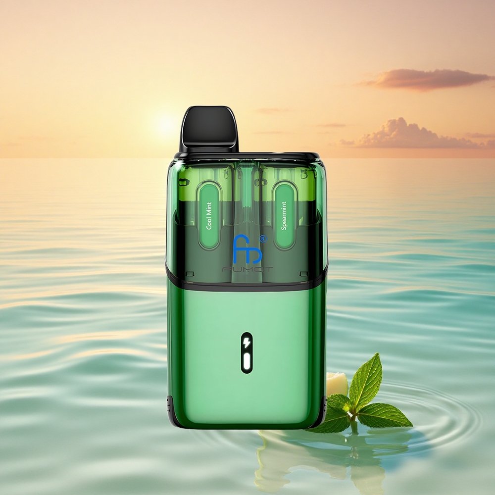 Fumot Ultra T32000 Puffs Kühle Minze - Spearmint mit 800mAh Akku und Typ-C Schnellladung