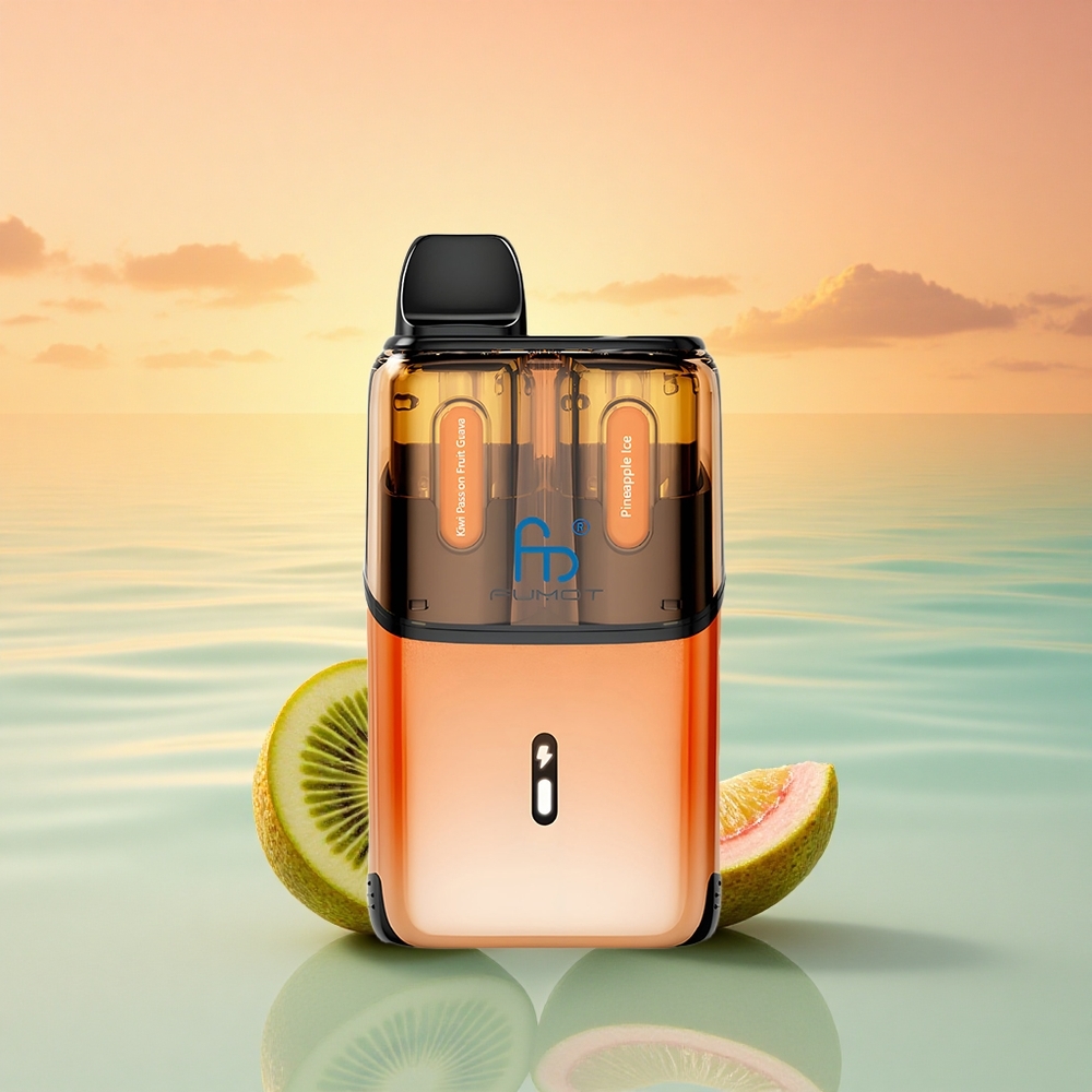 Fumot Ultra T32000 Puffs Kiwi-Maracuja-Guava-Ananas-Eis mit 800mAh Akku und 24ml E-Liquid