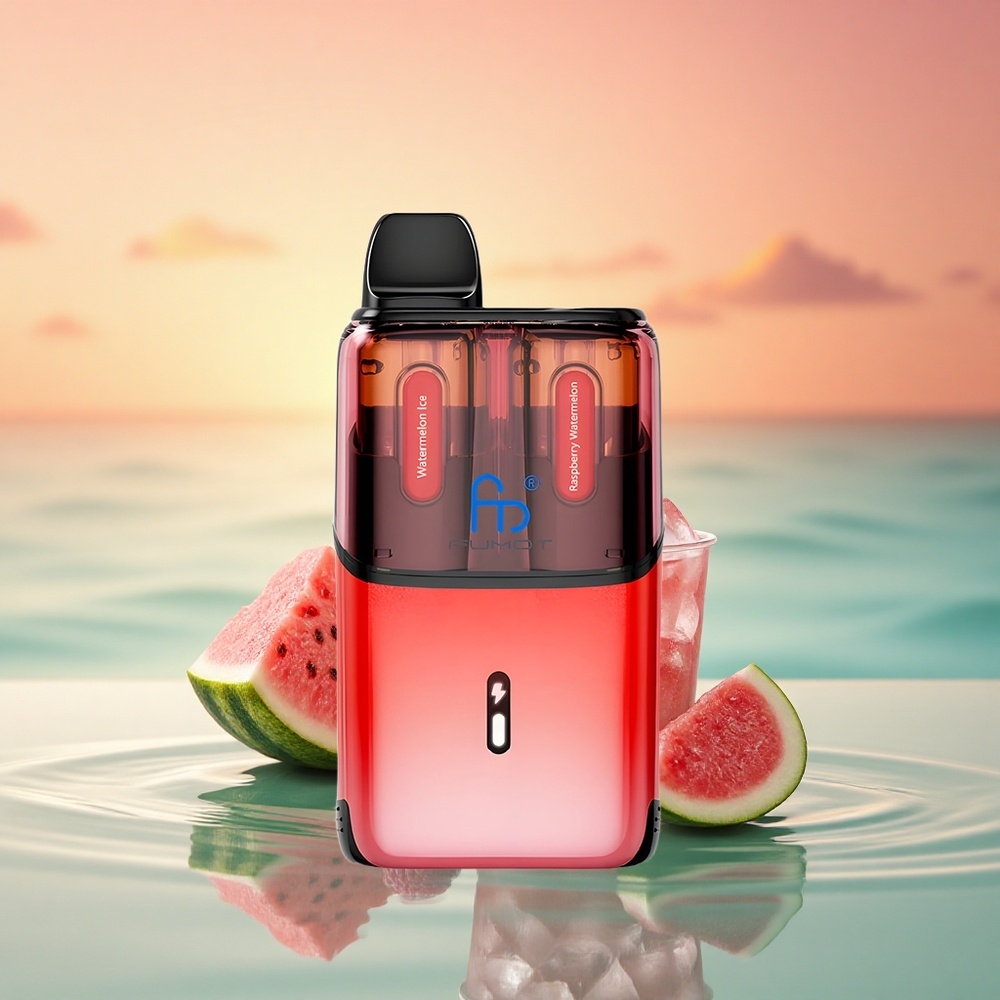 Fumot Ultra T32000 Puffs Wassermelone-Eis - Himbeer-Wassermelone mit 800mAh und Mesh Coil