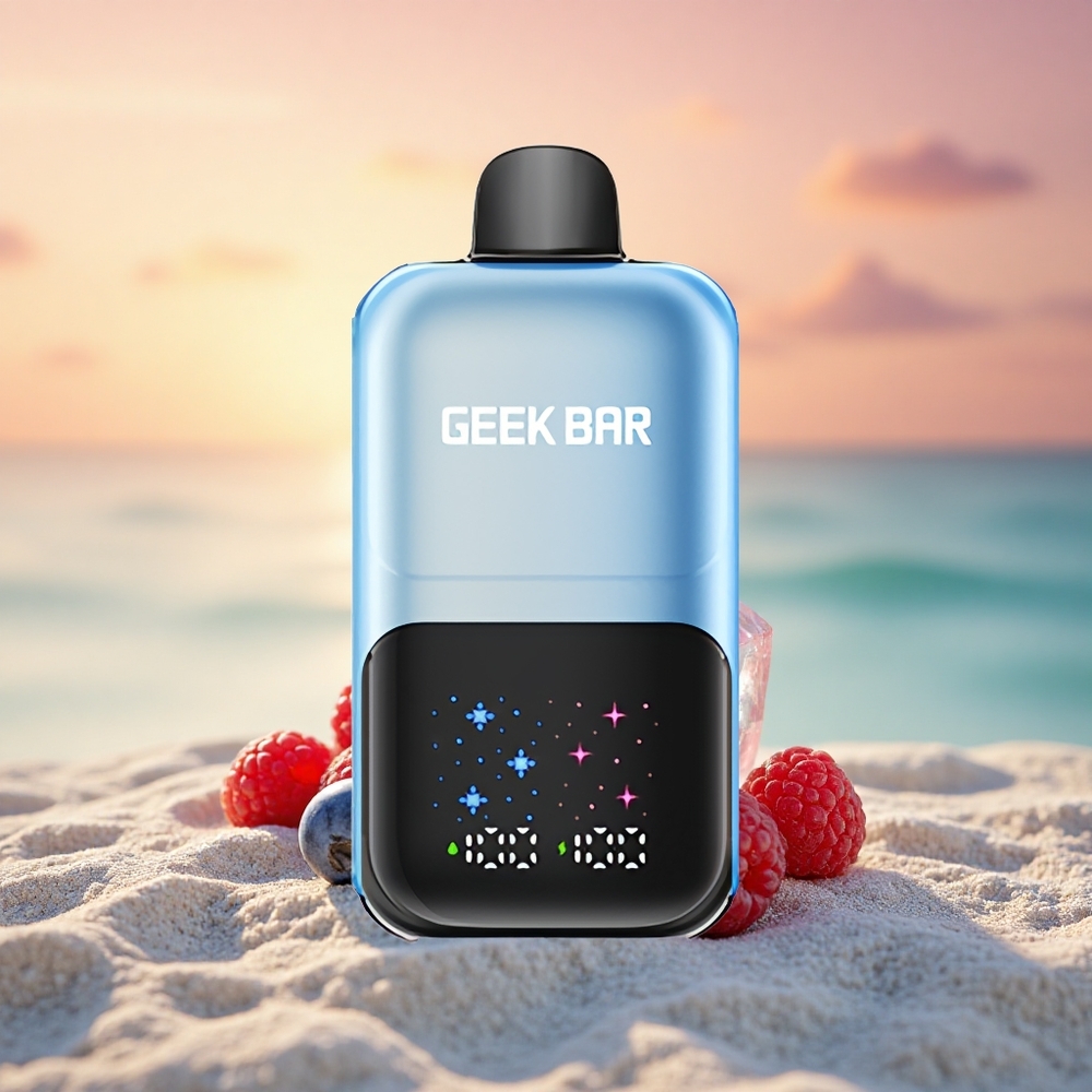 GEEK BAR 2GO 20ml 50000 Puffs Blaubeere Himbeere Eis Dualtank Interaktiv Bildschirm Einstellbar