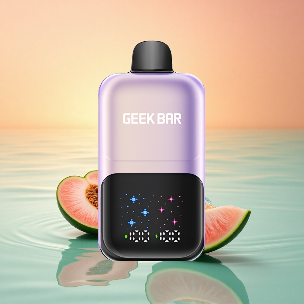 GEEK BAR 2GO 20ml 50000 Puffs Pfirsich-Mango-Wassermelone-Eis mit Dual-Tank und einstellbarer Kühle