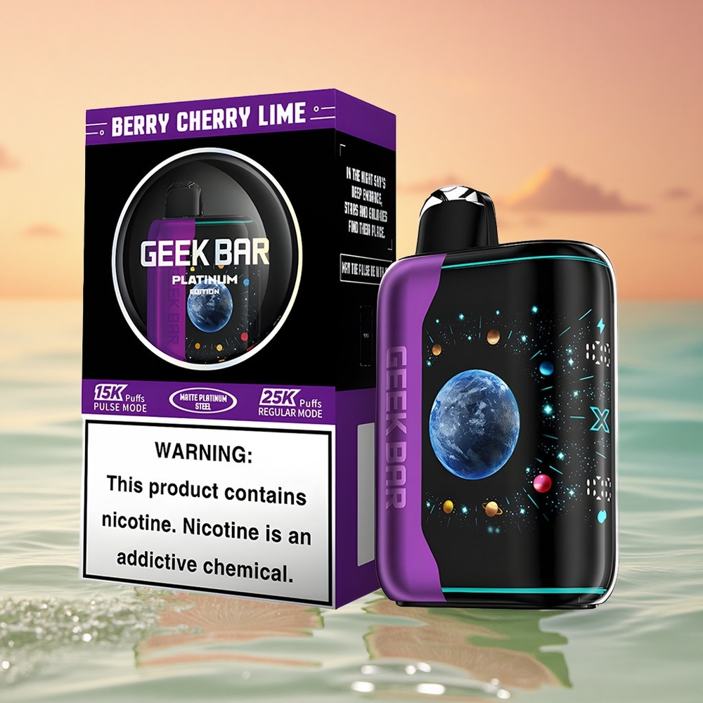 GEEK BAR Platinum Edition 25000 Puffs Beeren-Kirsche-Limette mit 20ml E-Liquid und Dual-Mesh-Coil