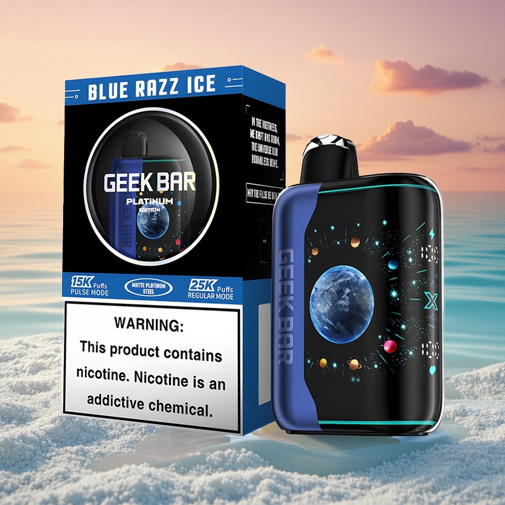 GEEK BAR Platinum Edition 25000 Puffs Blauer Himbeer-Eis mit Dual-Mesh Coil und 20mL