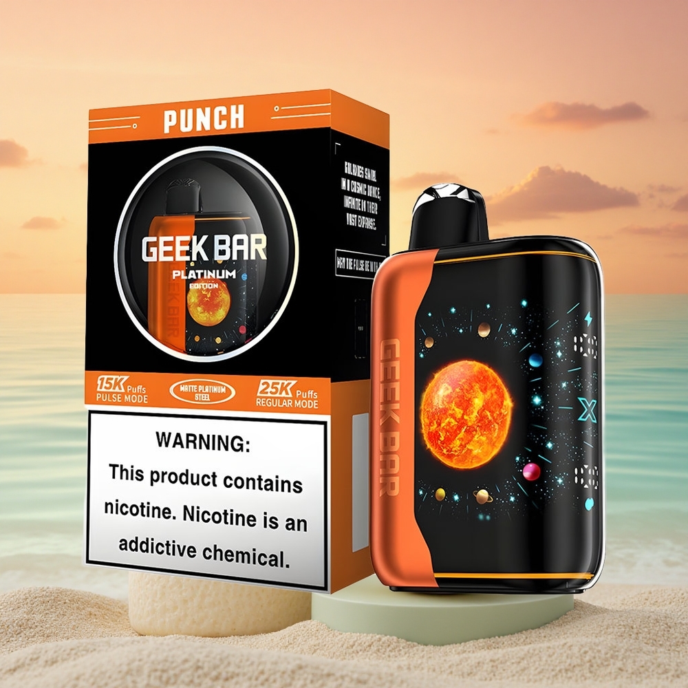 GEEK BAR Platinum Edition 25000 Puffs Platin Stahl Duo Mesh Schnellladung