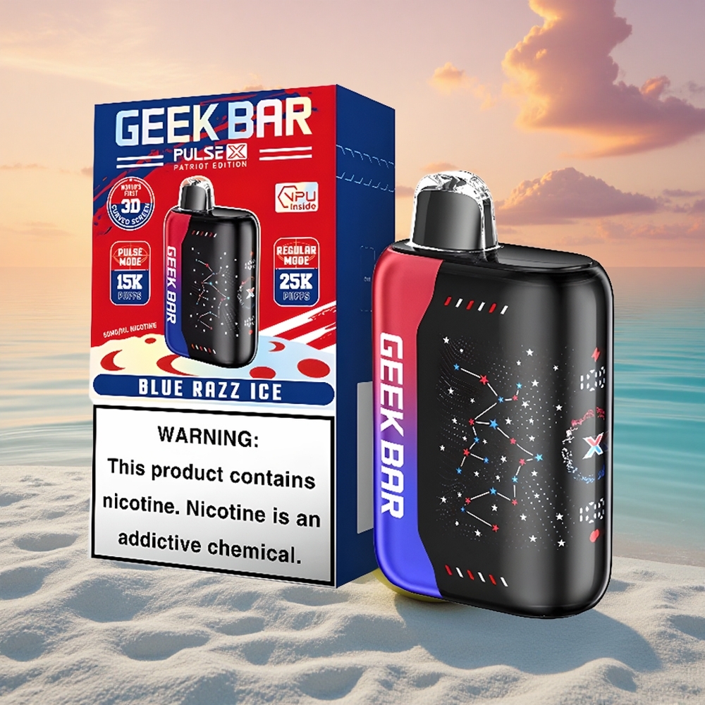 GEEK BAR Pulse X 25000 Puffs Patriot Edition mit 18mL E-Liquid und Dual-Mesh-Coil