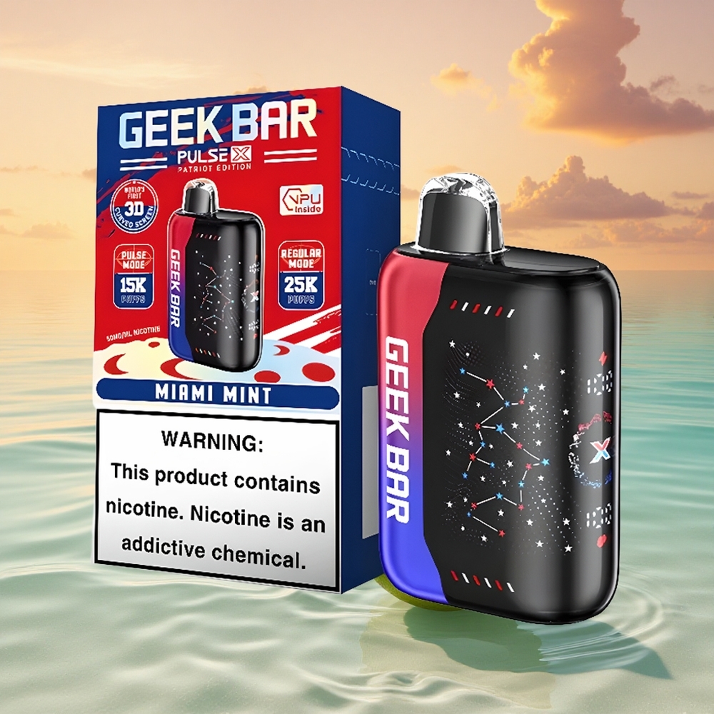 GEEK BAR Pulse X 25000 Puffs Patriot Edition mit 18mL E-Liquid und Dual-Mesh-Coil