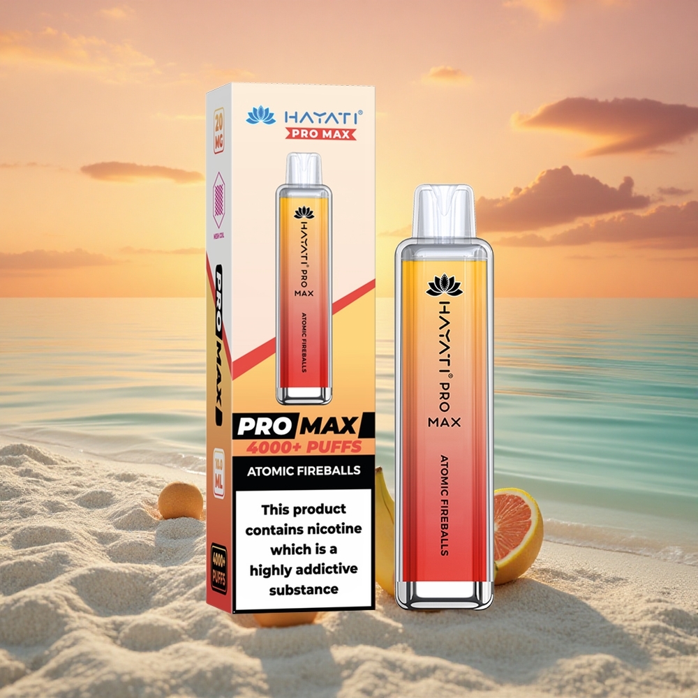 Hayati Pro Max 4000 Puffs Atomare Feuerbälle Dual Coil 1400mAh