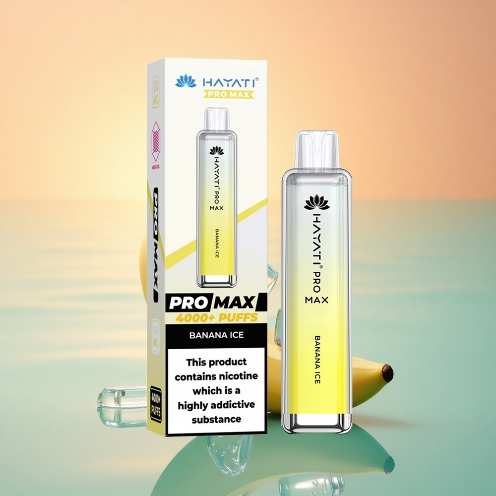 Hayati Pro Max 4000 Puffs Bananen-Eis Dual Mesh 1400mAh