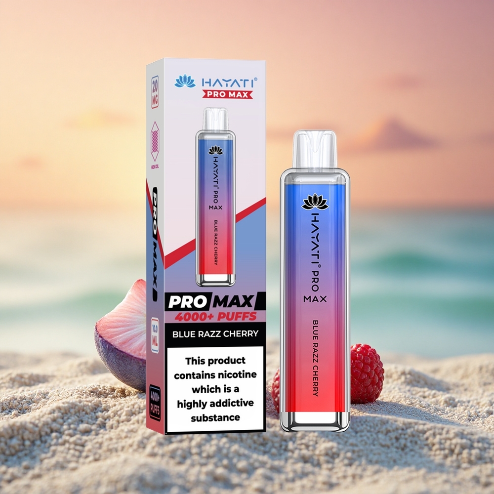 Hayati Pro Max 4000 Puffs Blau-Himbeer-Kirsche Dual Mesh 1400mAh Rechargebar