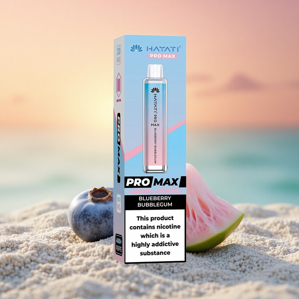 Hayati Pro Max 4000 Puffs Blaubeer-Bubblegum 2% 1400mAh Rechargebar