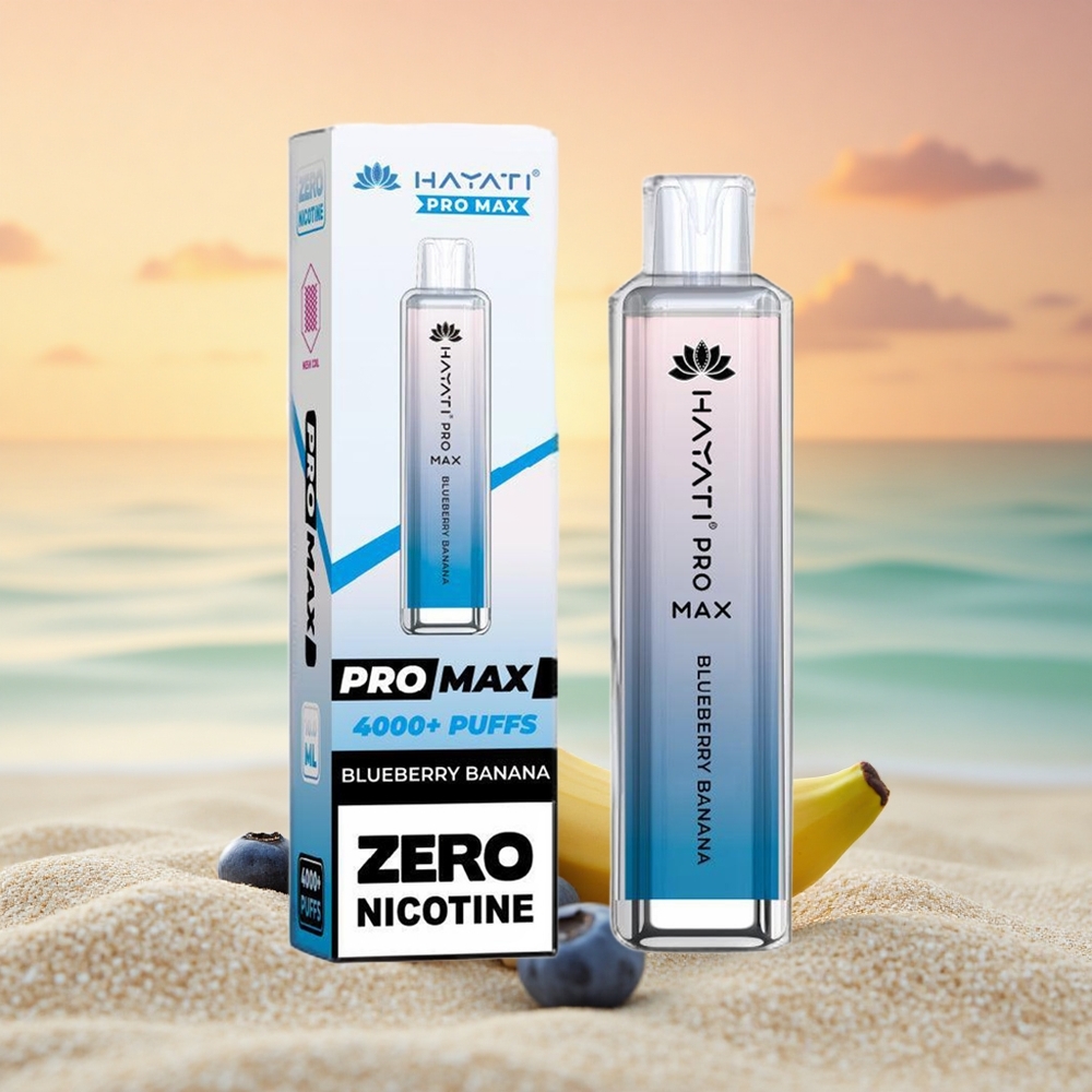 Hayati Pro Max 4000 Puffs Blaubeere Banane Dual Mesh 1400mAh Rechargebar