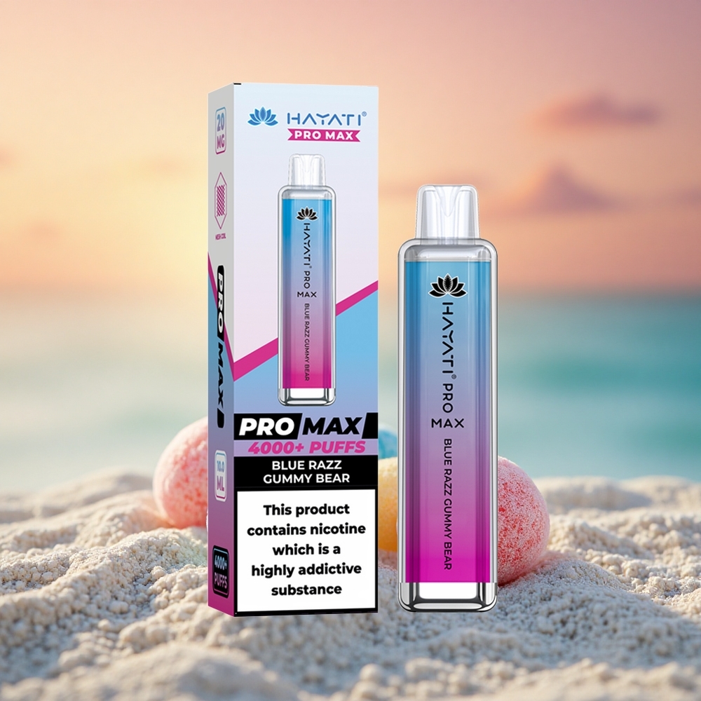 Hayati Pro Max 4000 Puffs Blaue Himbeer Gummibärchen Dual-Mesh 2ml