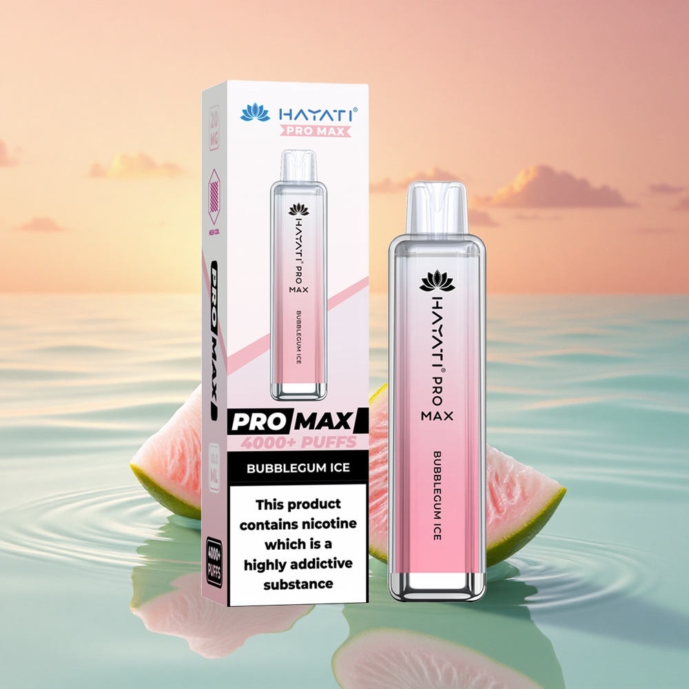 Hayati Pro Max 4000 Puffs Bubblegum Eis 2ml Dual Mesh Rechargebar