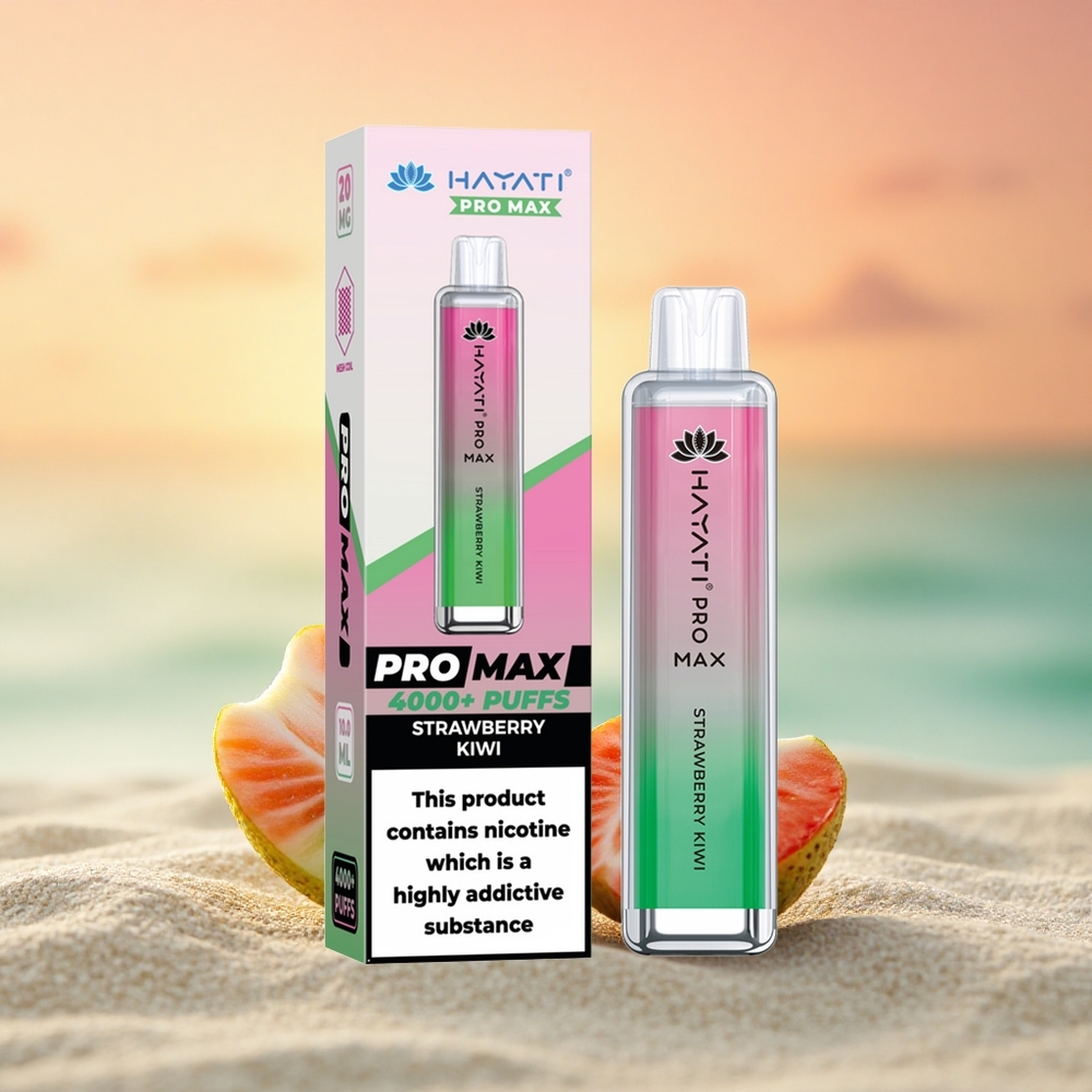 Hayati Pro Max 4000 Puffs Erdbeer-Kiwi Dual Mesh Rechargebar 1400mAh